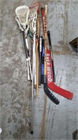 Sports lot hockey and lacrosse