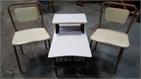 Mid century modern table and two chair set
