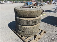(4) 10/R20 Tires on Rims