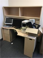 Office Desk w/ Upper Storage Unit