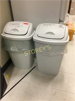 Pair of Recycle Bins / Garbage