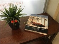 Plant & 2 Airplane Coffee Table Books