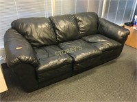 Oversized Black leather Couch
