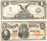 Pair Of Lower Grade Large Size Type Notes.