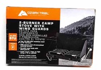 Ozark Trail 2-Burner Camp Stove w/ Wind Guards
