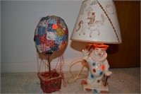 Vintage Clown Lamp