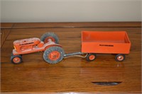 Allis-Chalmers Toy Tractor & Wagon