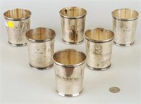 Set Six Sterling Mint Julep Cups