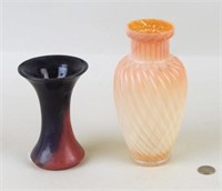 Fulper Blue and Rose Glazed Vase