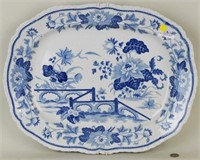 English "Stone China" Blue And White Platter