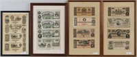 Group Framed Confederate & Obsolete Currency