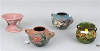Four Roseville Pottery Wares