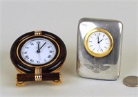 Two Small Desk Clocks, Cartier & Bentley