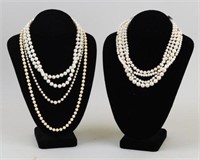 Four Pearl Necklaces