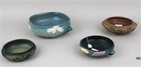 Four Roseville Pottery Bowls