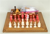 Indian Carved Bone Chess Set