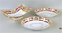 Derby Porcelain Rectangular Handled Footed Bowl