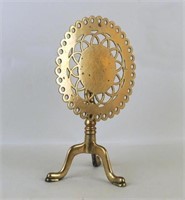 18th Century Pierced Top Queen Anne Brass Trivet