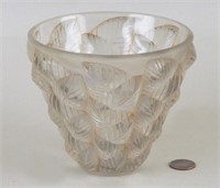 Rene Lalique Moissac Molded Glass Vase