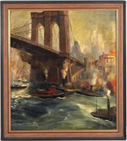 Arnold Hoffmann "Brooklyn Bridge" O/C