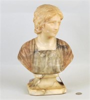 Alabaster Bust Of Young Lady