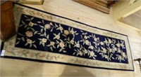 Hand Knotted Oriental Style Rug Runner.  100" x 31