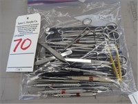 LOT, ASSORTED PICKS, SCISSORS & TWEEZERS