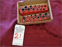 LOT, ASSORTED SNAP-ON 3/8" DRIVE SOCKETS