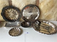 Lot of Vintage Silver Plated Dishware