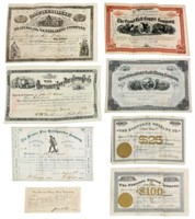 31 Early Stock Certificates c.1880s
