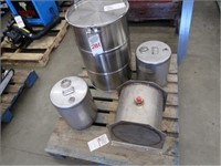 LOT, ASSORTED STAINLESS STEEL CONTAINERS