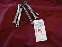 LOT, (5) ASSORTED RATCHETING WRENCHES, 7/16" -