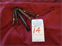 LOT, (5) SNAP-ON RATCHETING WRENCHES, 1/4" -