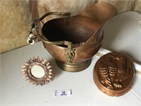 3 pcs Décor lot, 2x Copper