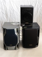 Audio Vox & X Bass Single Odd 3 Speakers Lot