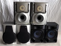 3 Pairs Rca Sony & Philips Stereo Speakers Lot