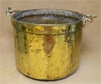 Brass Kindling Pot.  12" tall.