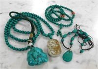 Beaded Turquoise Colored Stone Selection.