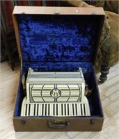 Vintage Wurlitzer Accordion with Carrying Case.
