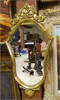 Rococo Gilt Framed Mirror.  28 3/4" tall.