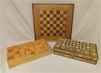Inlaid Wooden Game Board Selection.