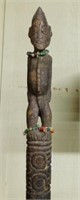 Hand Carved African Tribal Ancestral Staff.  67" t