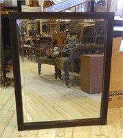 Wooden Framed Beveled Mirror.  33"T x 26 3/4"W.