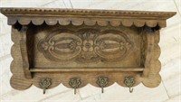 Petite Carved Wall Rack.  21 3/4" long.