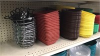 Assorted Serving Baskets, Plastic, & Wir