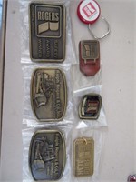 4 "rogers" buckles & key chains