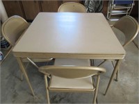 mid-century card table & chairs set "durham"