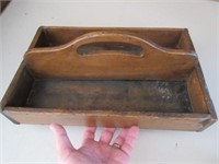 antique wooden tray with handle