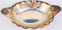 Vintage Silver Oval Handled Bowl
