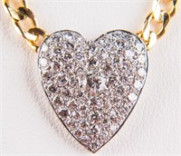 Jewelry 14kt Yellow Gold Diamond Heart Necklace